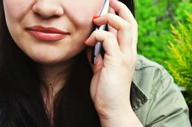 woman on a cell phone