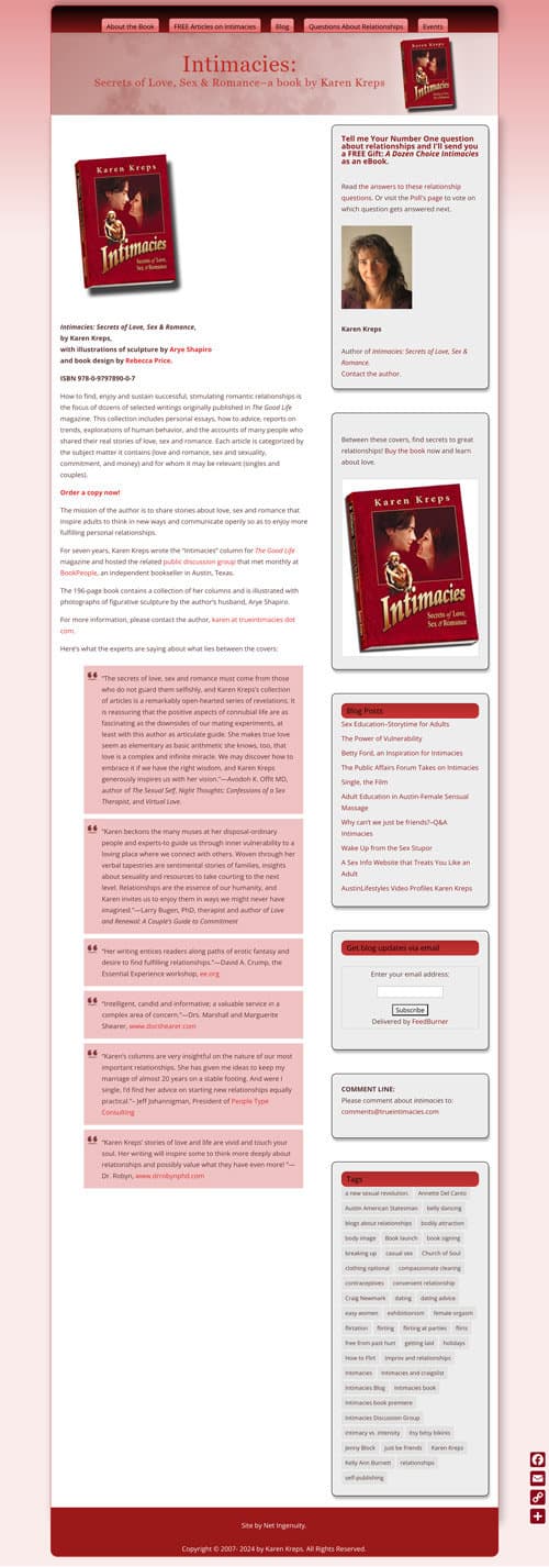 trueintimacies.com site by Net Ingenuity